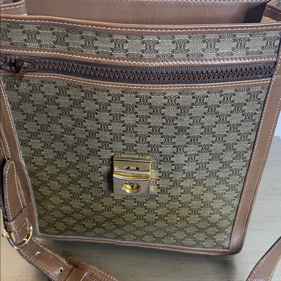 Celine Brown Patterned Messenger Bag - Picture 11 of 13